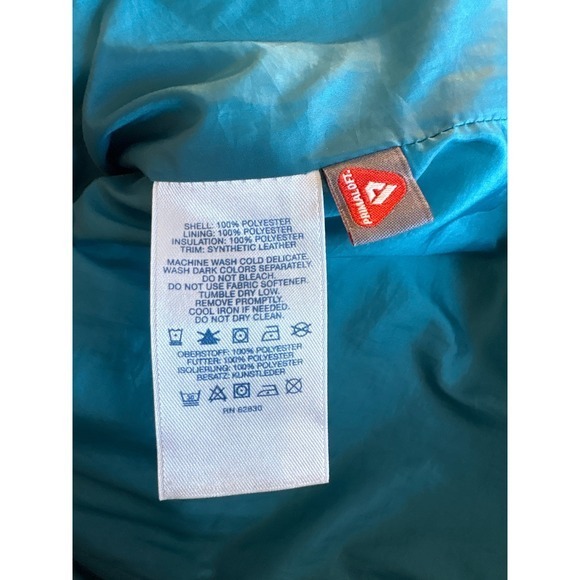 Lands End Quilted Plaid Barn Jacket Women Size L/T 14-16 Blue Gold Outerwear EUC - Picture 10 of 10